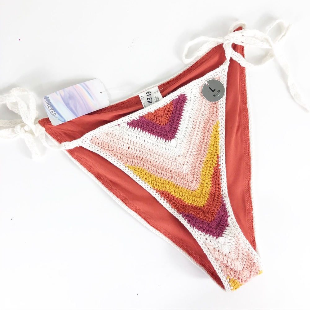 Forever 21 high waisted croquet bikini bottom